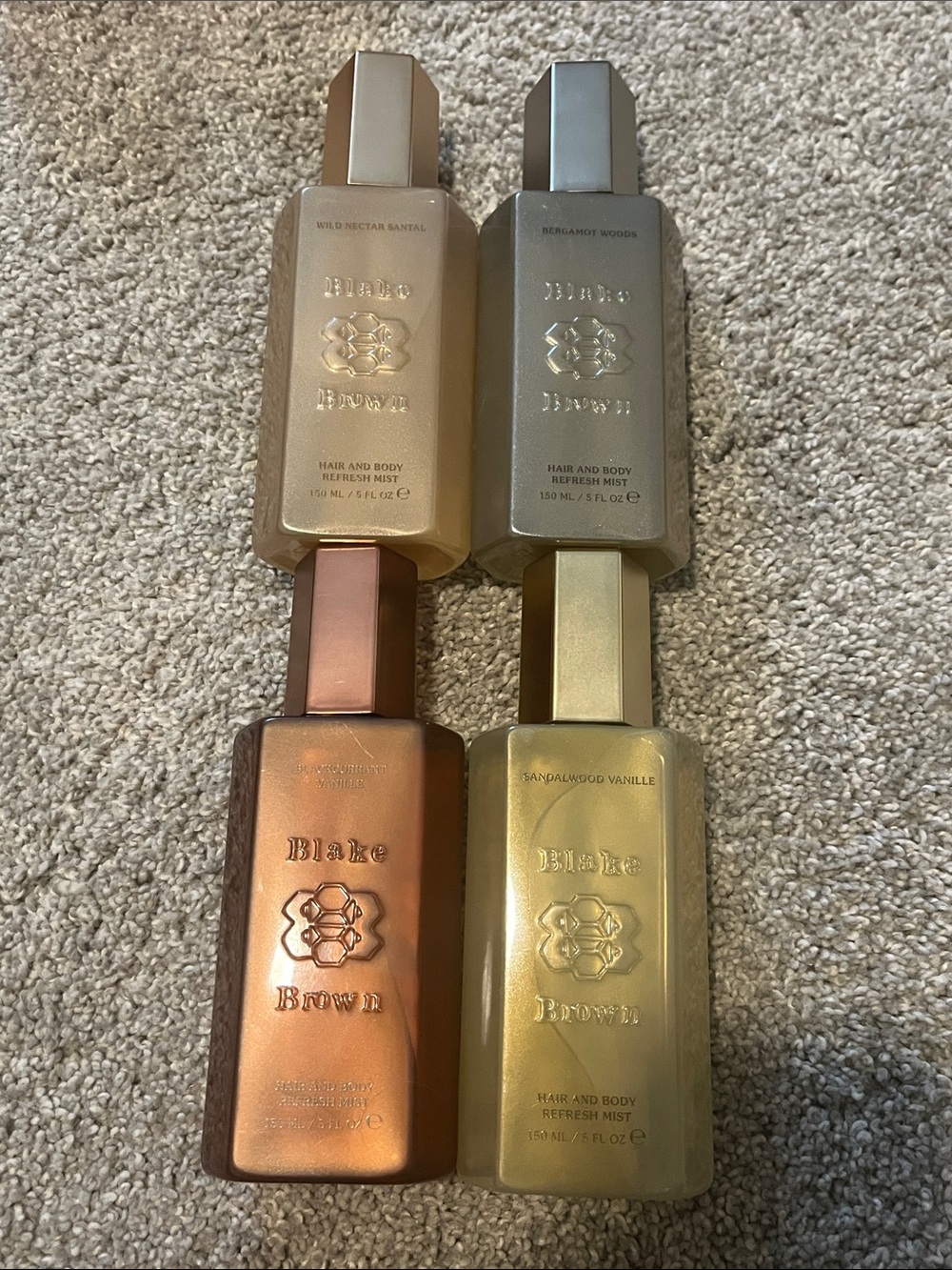 Blake Brown Lively Hair and Body Refresh Mists - Metallic Set of 4 FULL SIZE